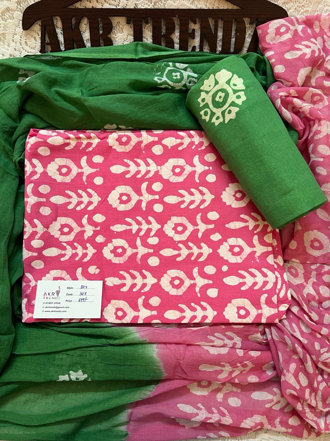 Handblock Batik Cotton Suit Sets