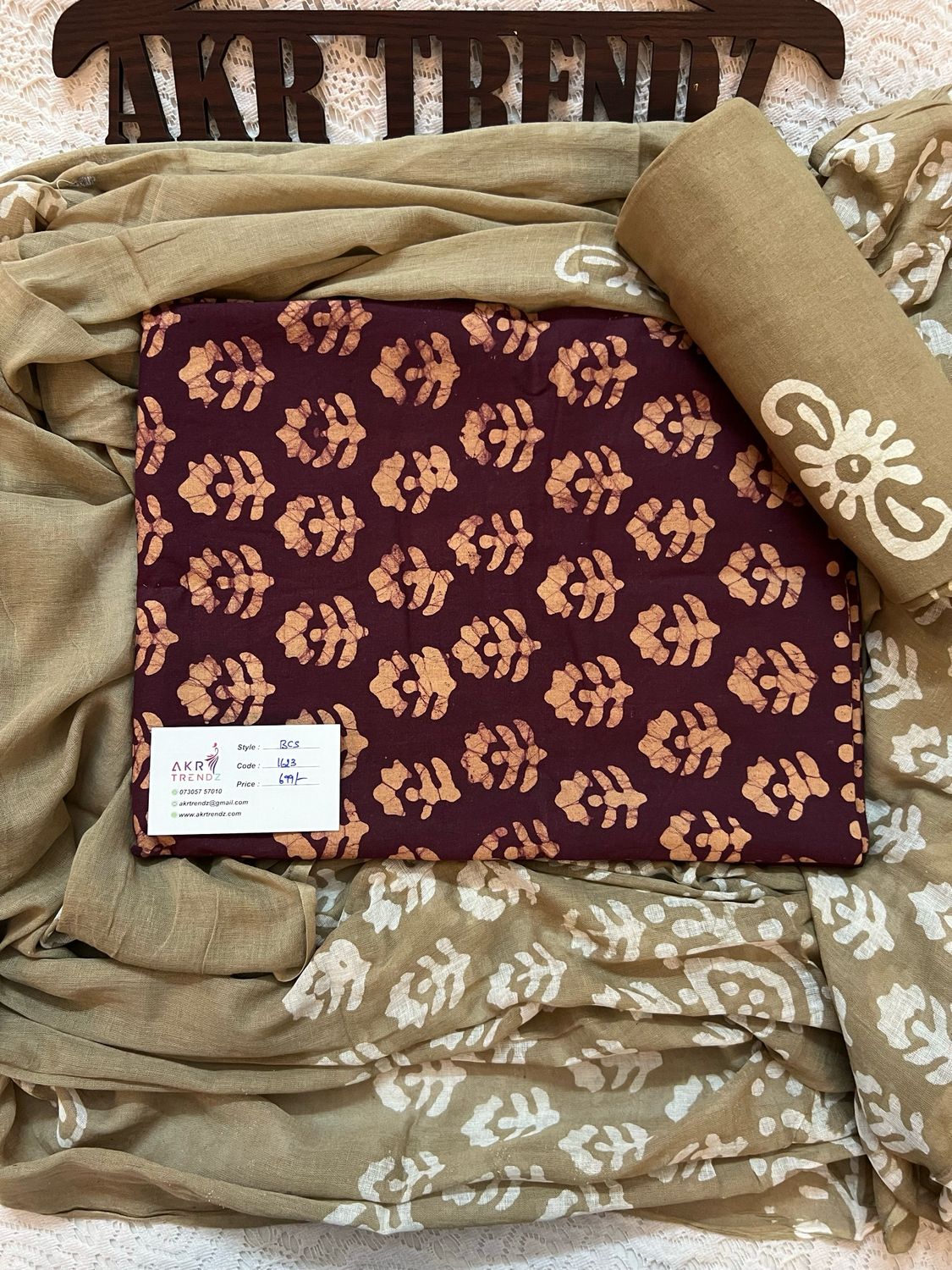 Handblock Batik Suit Sets