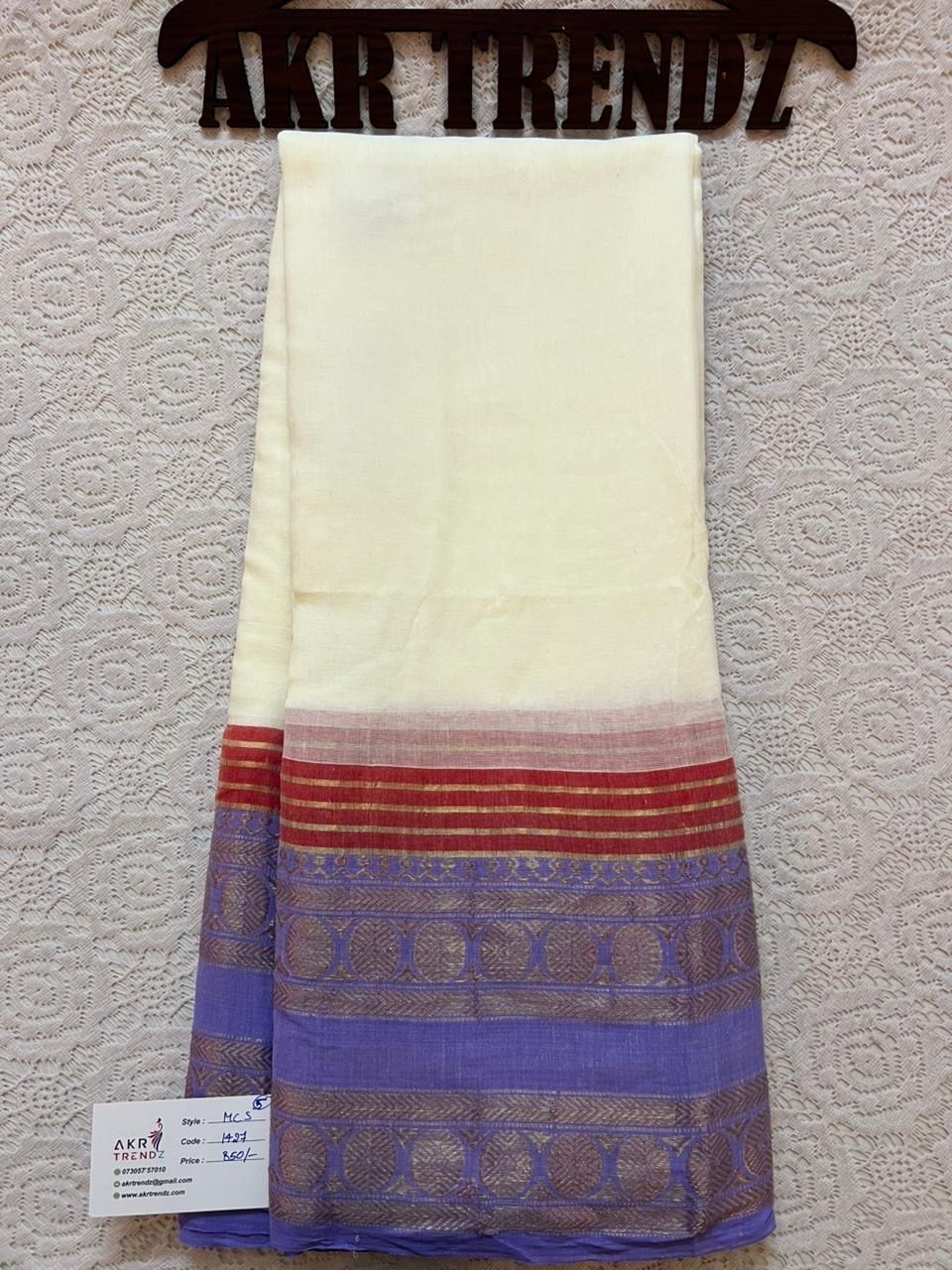 Mul Cotton Kanchi Border Sarees