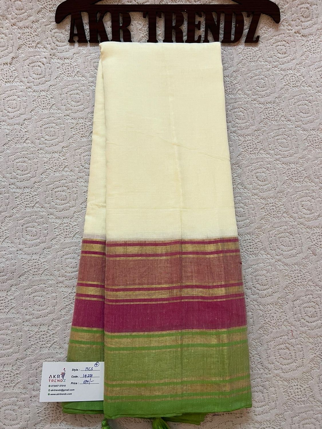 Mul Cotton Kanchi Border Sarees