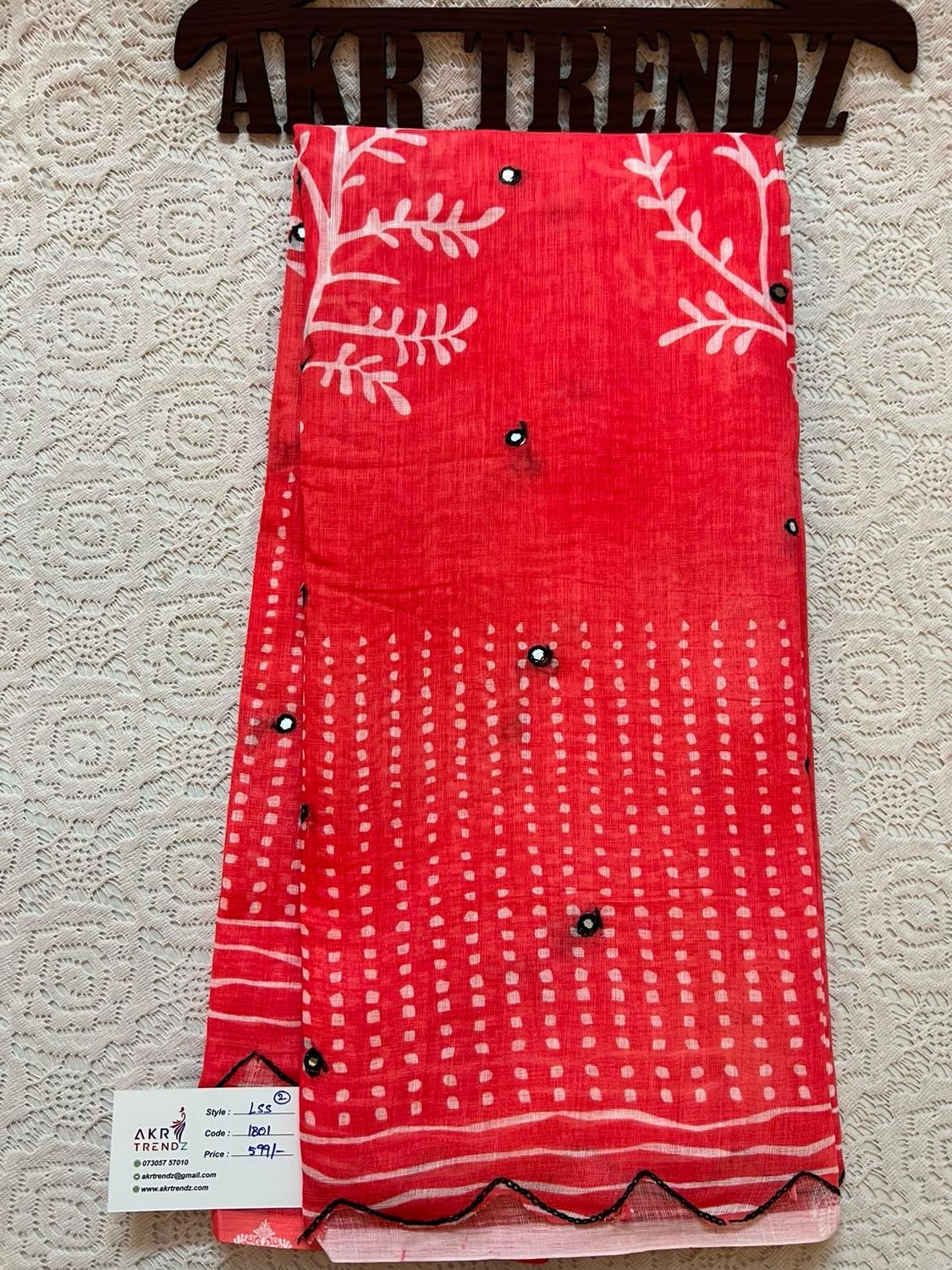 Fancy Digital Print linen Sarees
