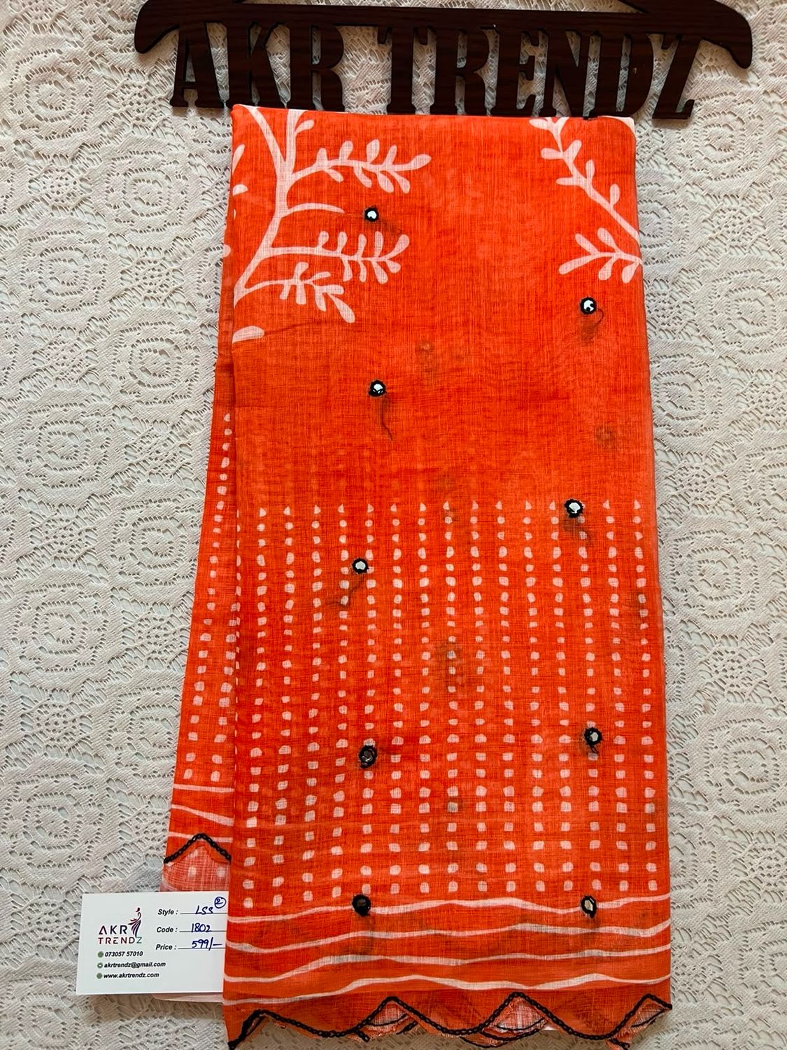 Fancy Digital Print Linen Sarees