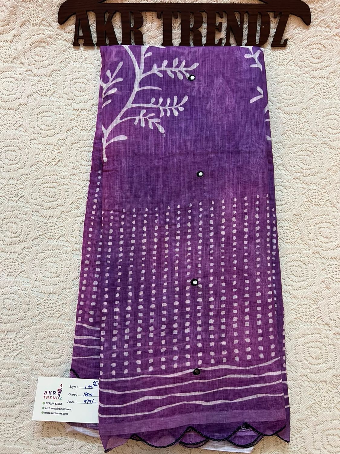 Fancy Digital Print linen Sarees