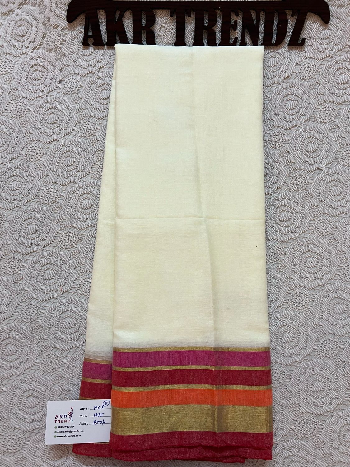 Kanchi Border Mul Cotton Sarees