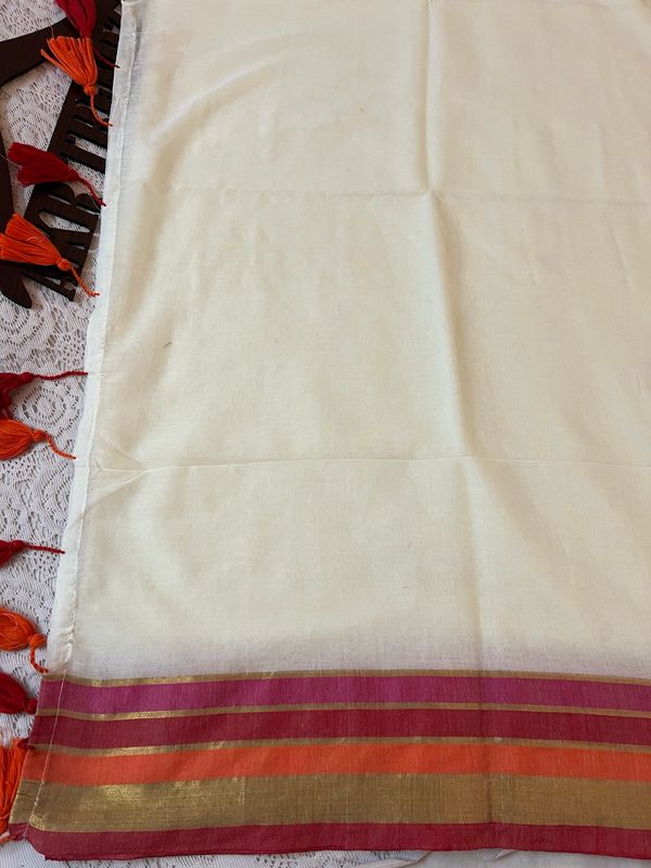 Kanchi Border Mul Cotton Sarees