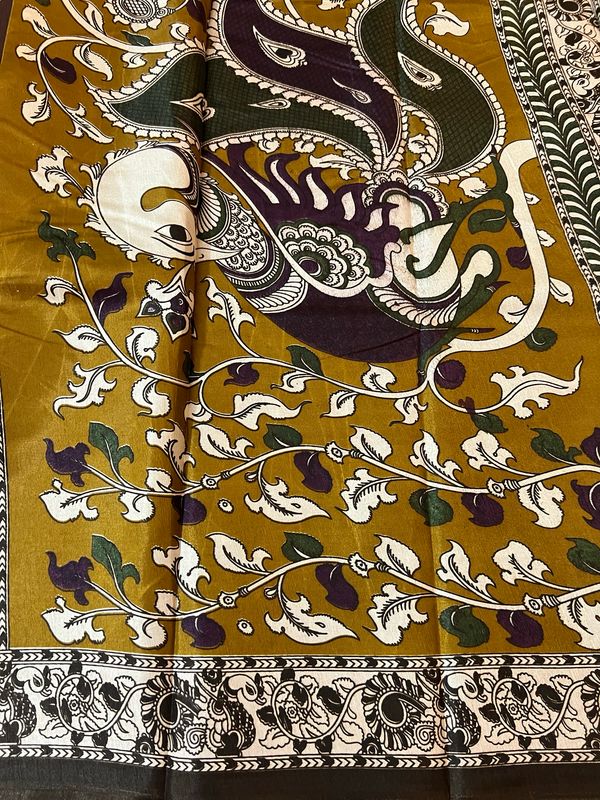 Kalamkari Printed Silk Sarees