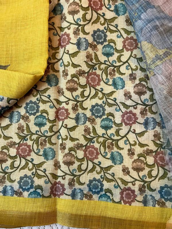 Fancy Linen Cotton Sarees