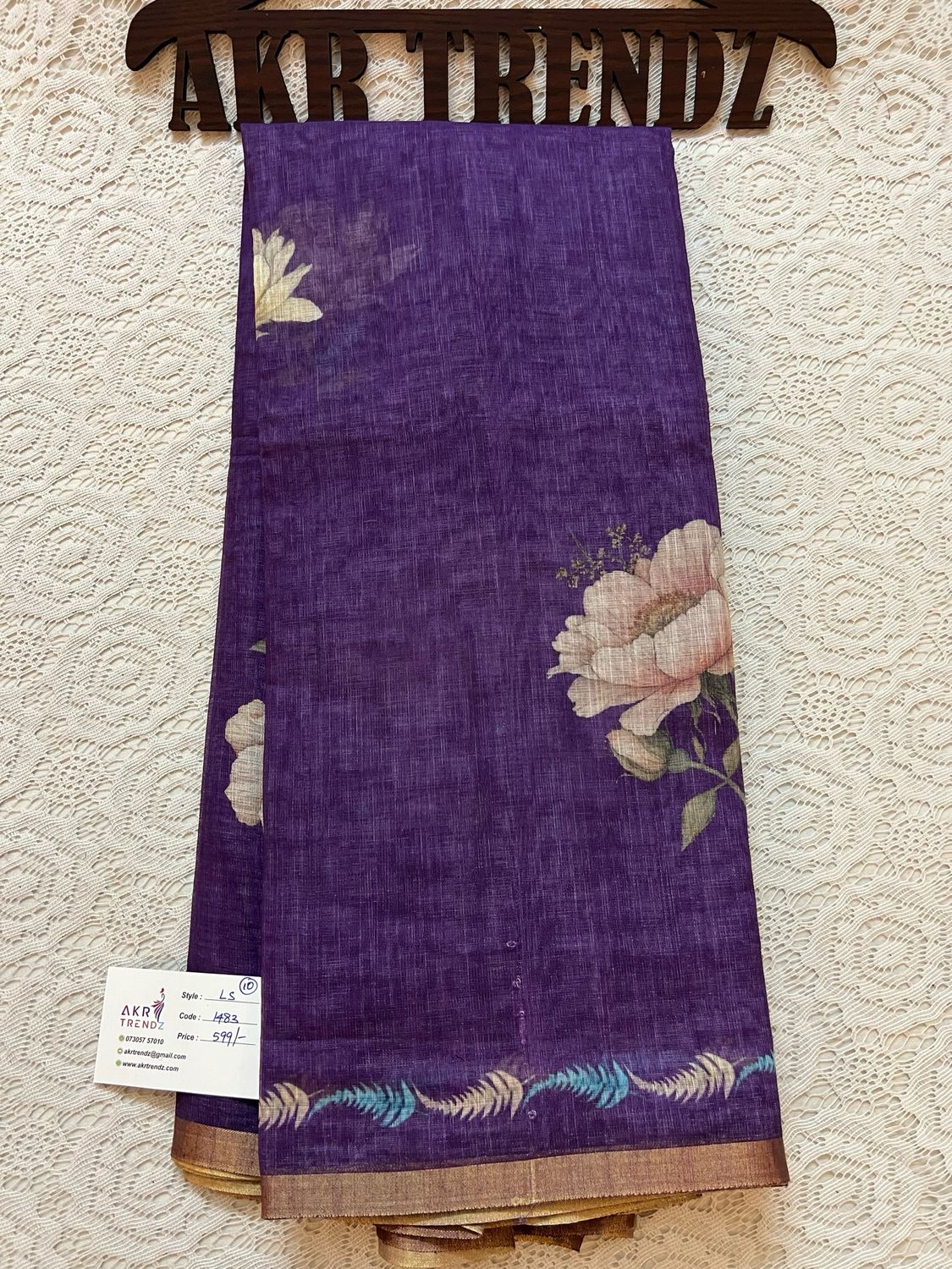 Fancy linen Cotton Sarees