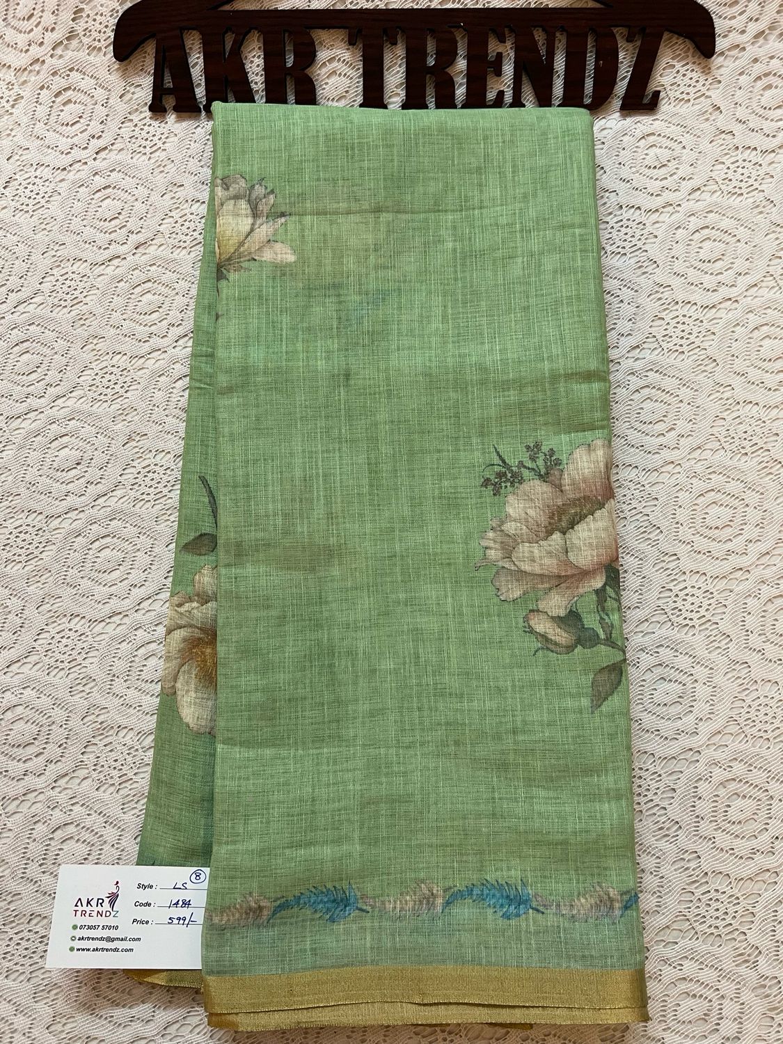 Fancy linen Cotton Sarees