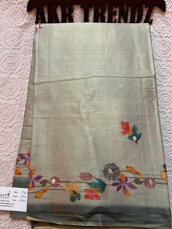 Embroidered Tissue Silk Sarees