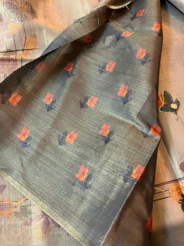Embroidered Tissue Silk Sarees
