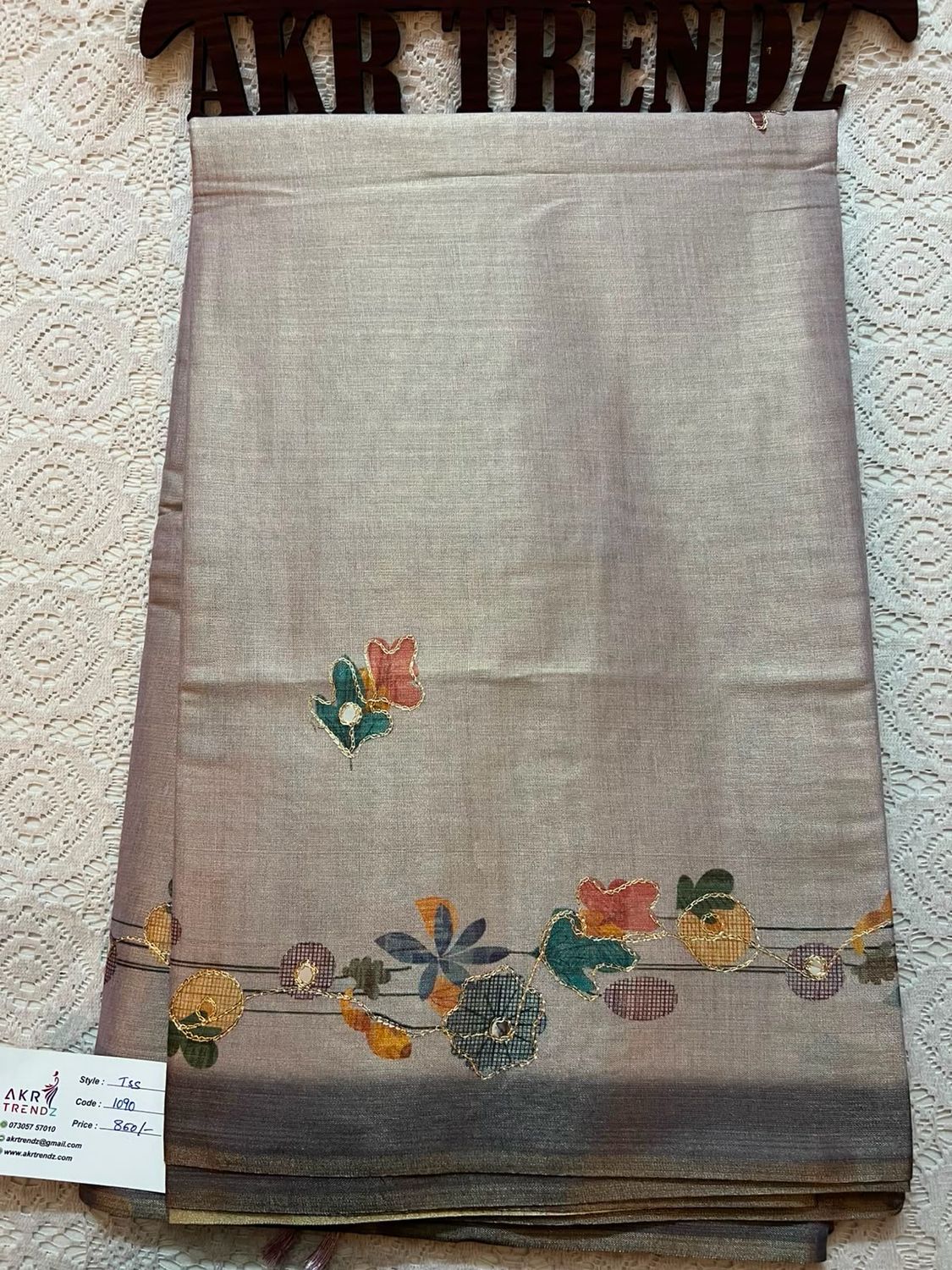 Embroidered Tissue Silk Sarees