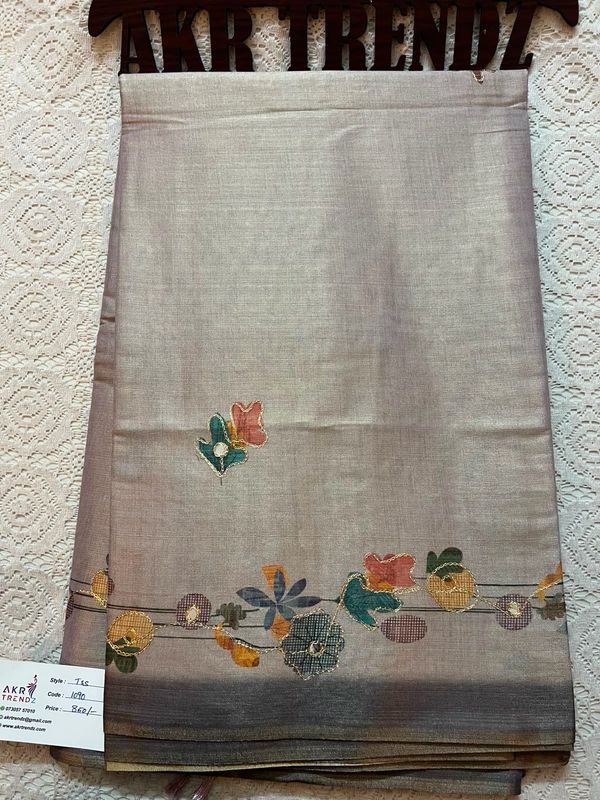 Embroidered Tissue Silk Sarees
