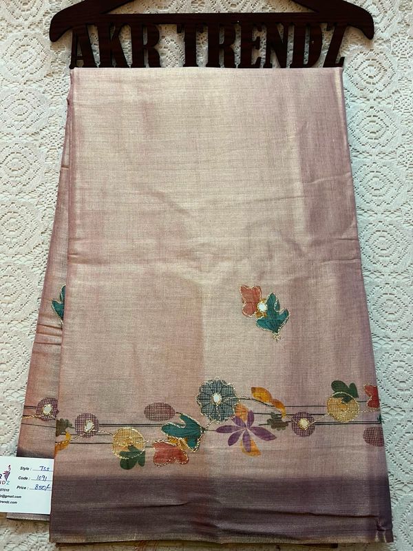 Embroidered Tissue Silk Sarees