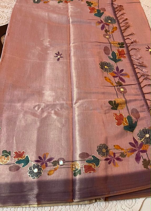 Embroidered Tissue Silk Sarees