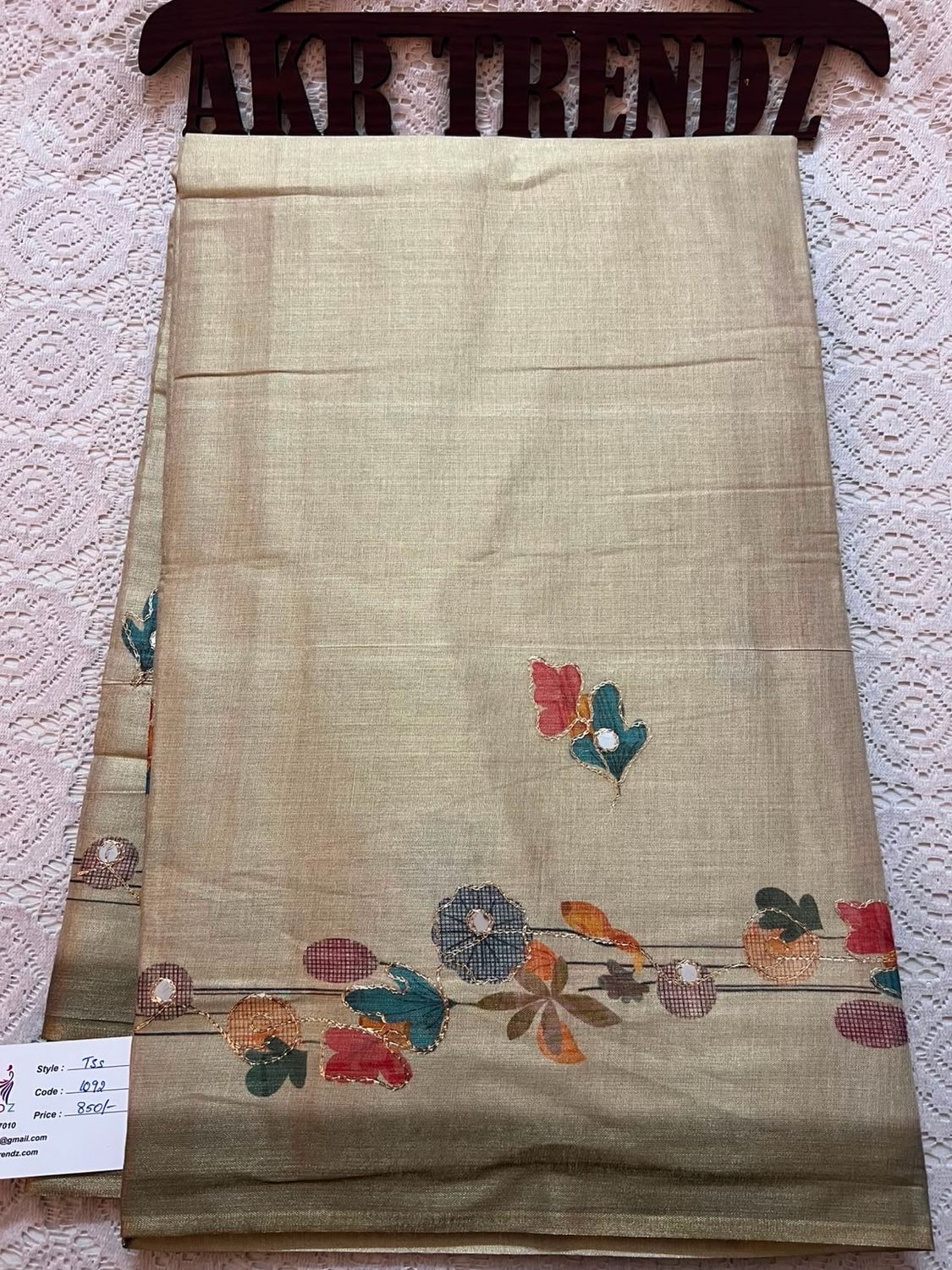 Embroidered Tissue Silk Sarees