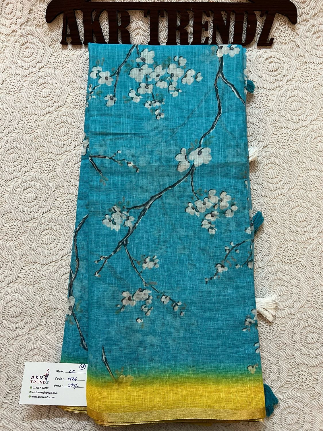 Fancy linen Cotton Sarees
