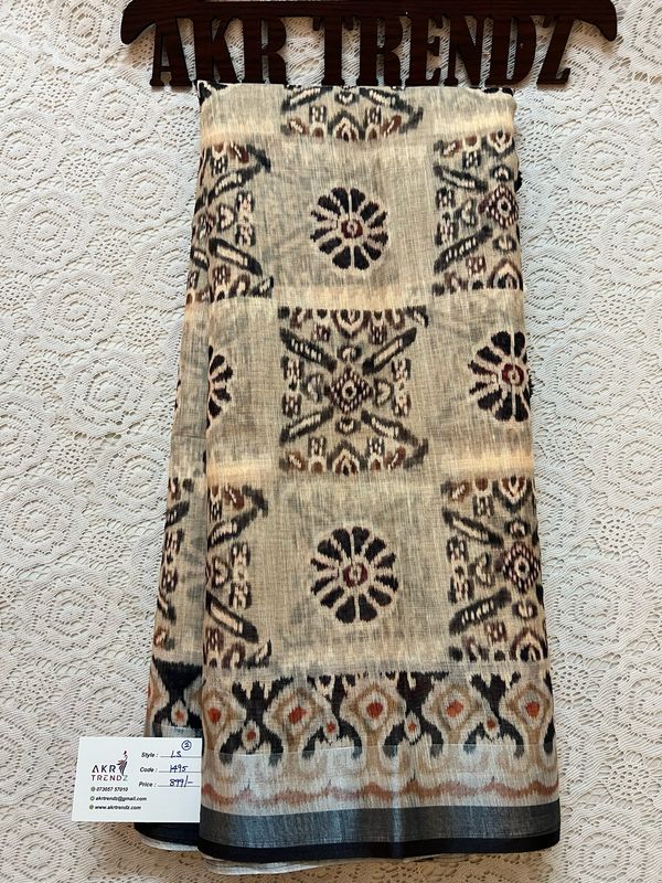 Fancy Soft Linen cotton Sarees