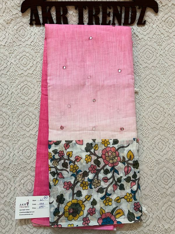 Fancy Soft Linen Cotton Sarees