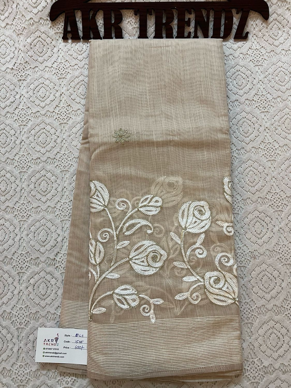Embroidered Soft Cotton Sarees