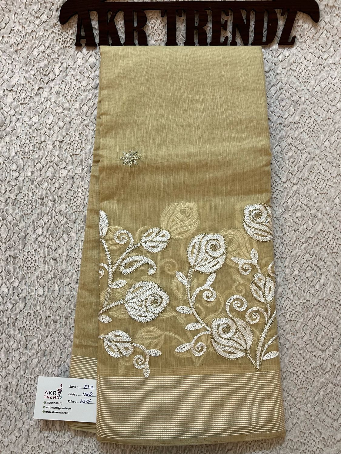 Embroidered Soft Cotton Sarees