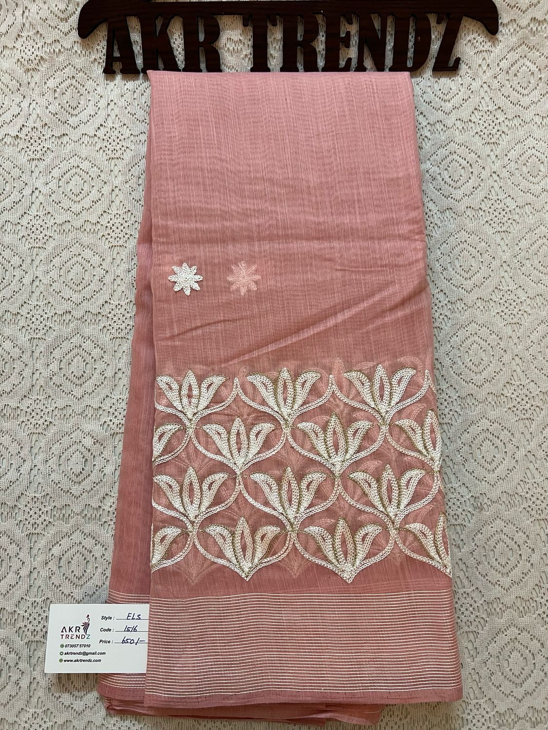 Embroidered Soft Cotton Sarees