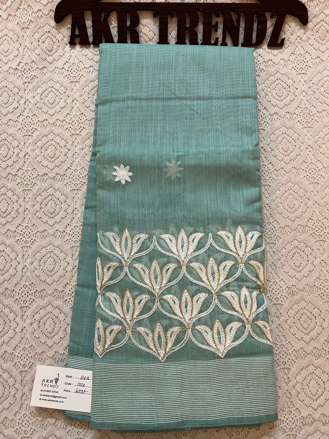 Embroidered Soft Cotton Sarees