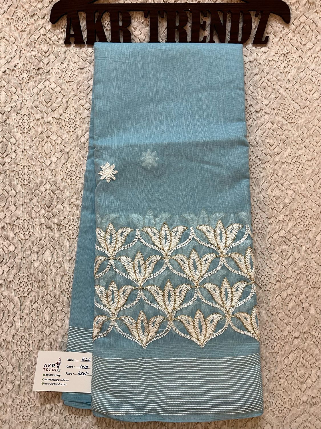 Embroidered Soft Cotton Sarees