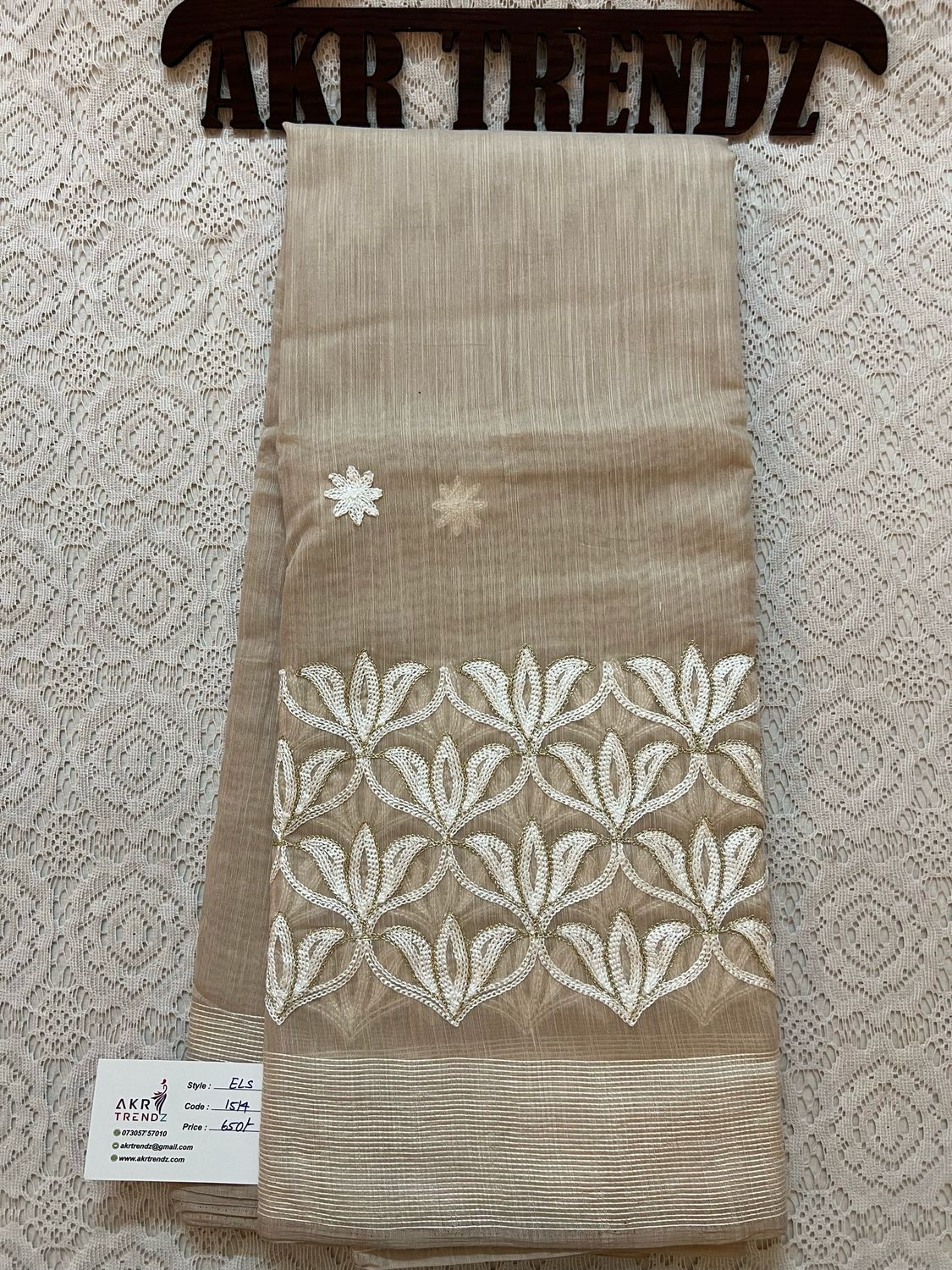 Embroidered Soft Cotton Sarees