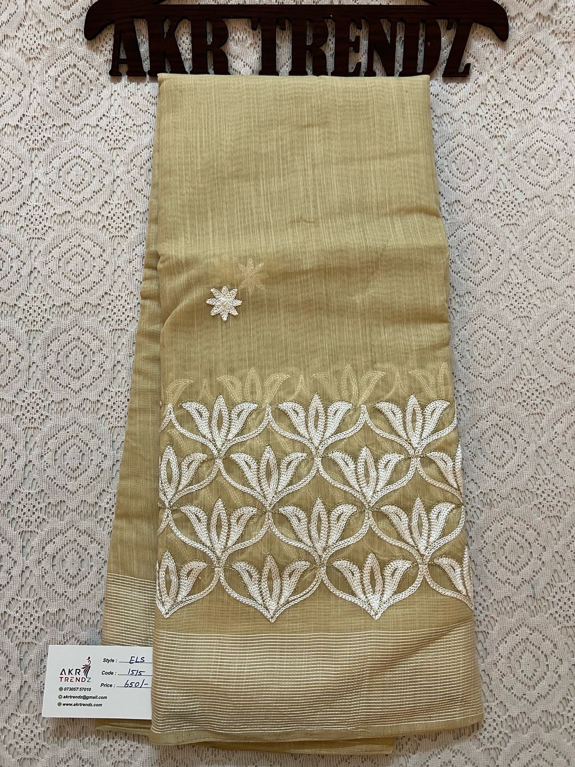 Embroidered Soft Cotton Sarees