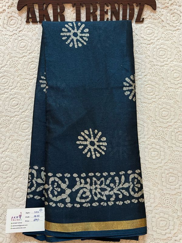 Batik Silk Mix Cotton Sarees