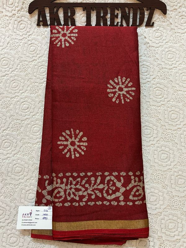 Batik Silk Mix Cotton Sarees