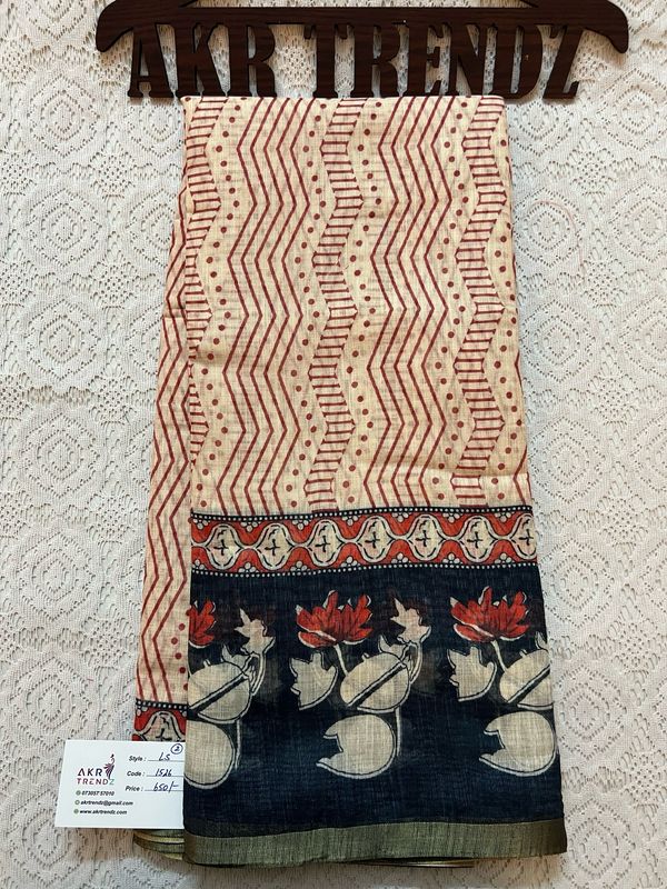 Fancy Linen Cotton Sarees