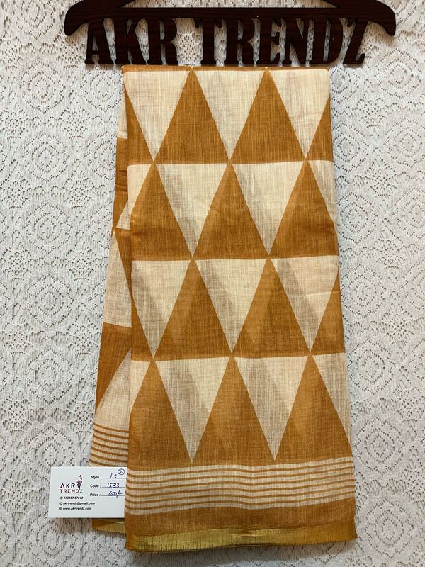 Fancy Linen Cotton Sarees