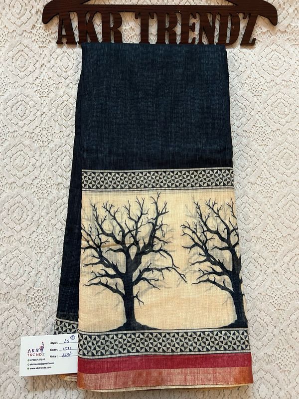 Fancy Linen Cotton Sarees