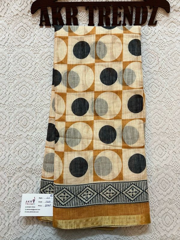 Fancy Linen Cotton Sarees