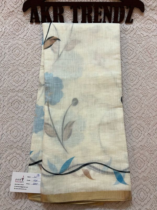 Fancy Linen Cotton Sarees