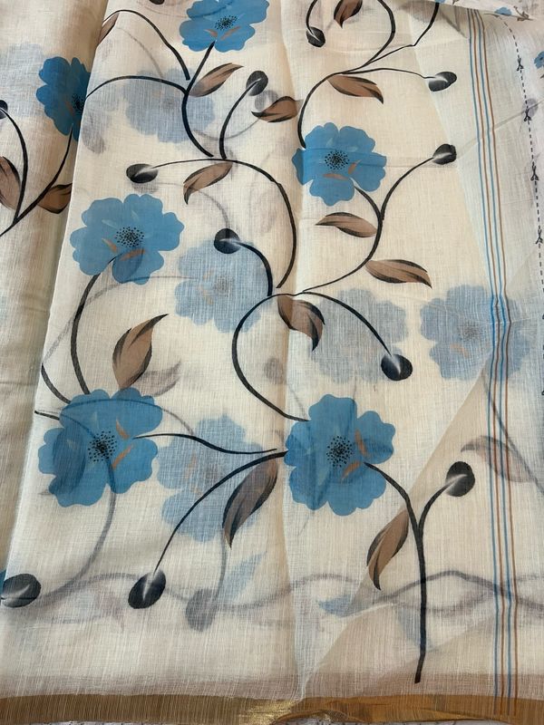 Fancy Linen Cotton Sarees