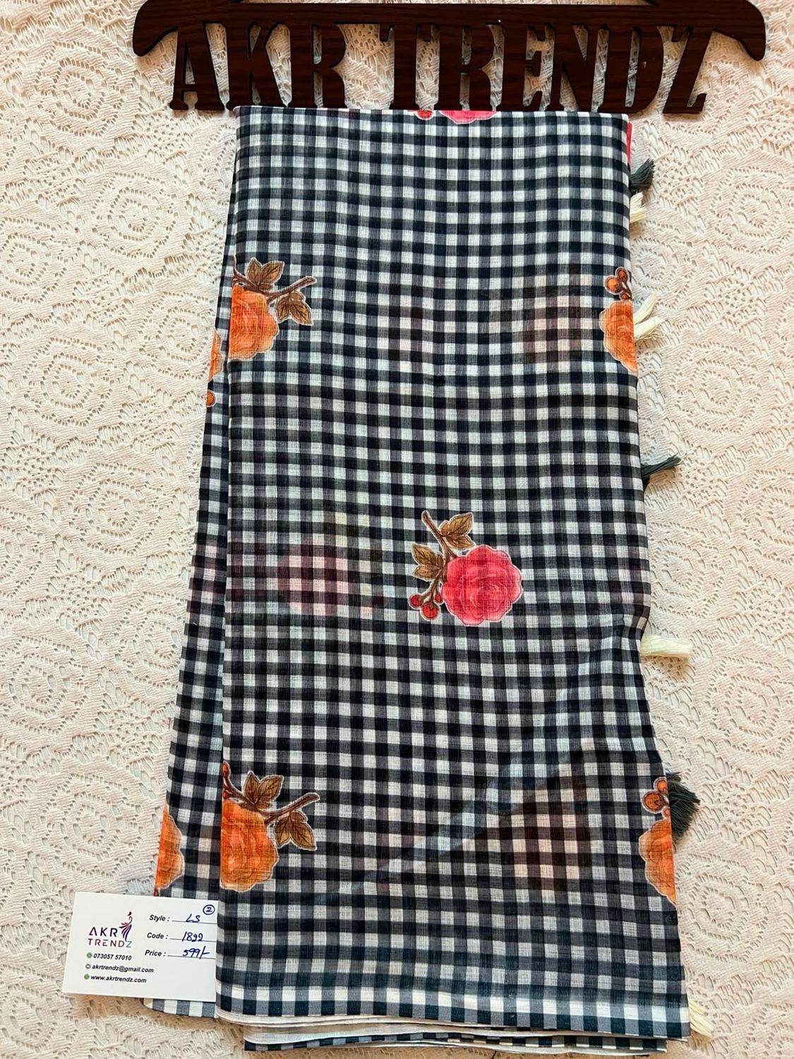 Fancy linen Digital Print Sarees