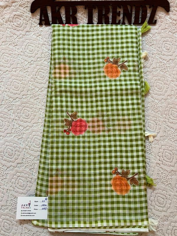 Fancy Linen Digital Print Sarees