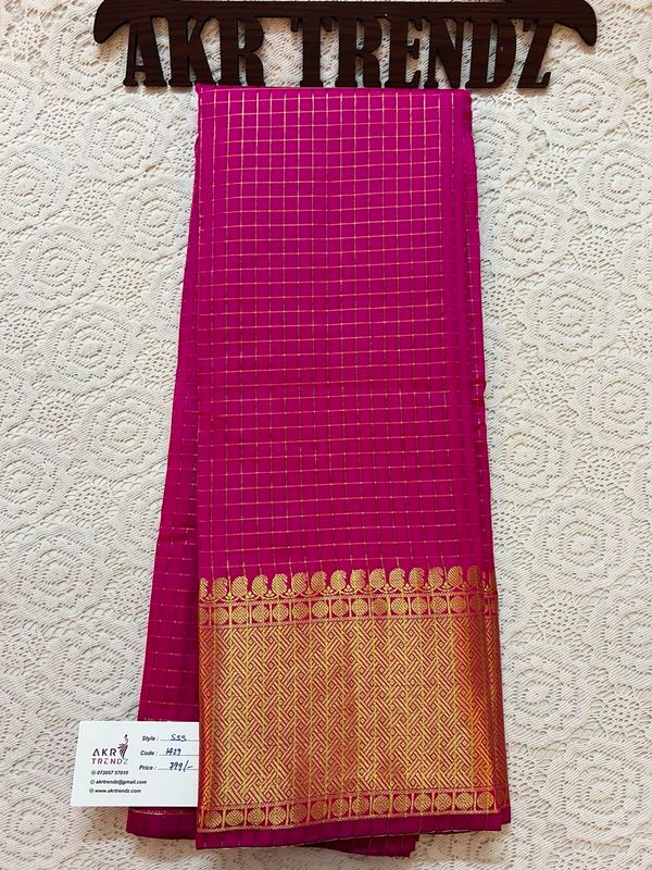 Checked Silk Cotton Sarees