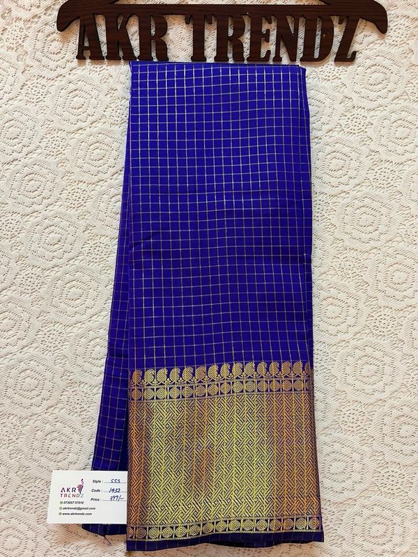 Checked Silk Cotton Sarees