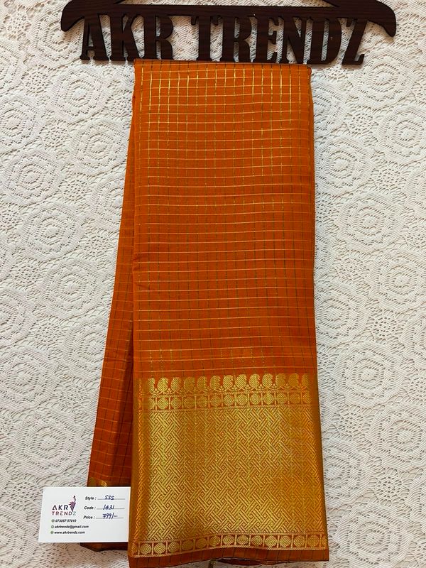 Checked Silk Cotton Sarees
