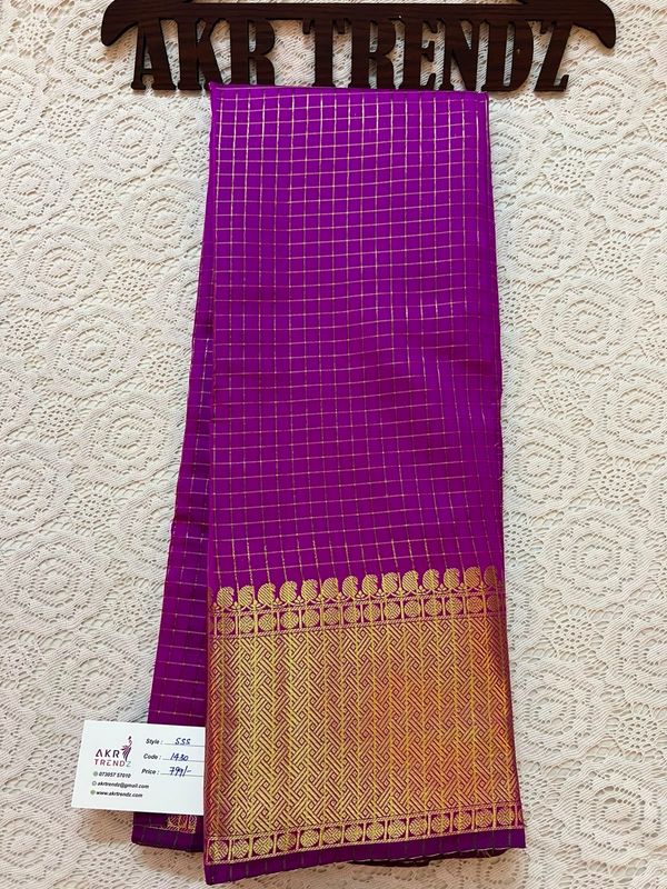 Checked Silk Cotton Sarees