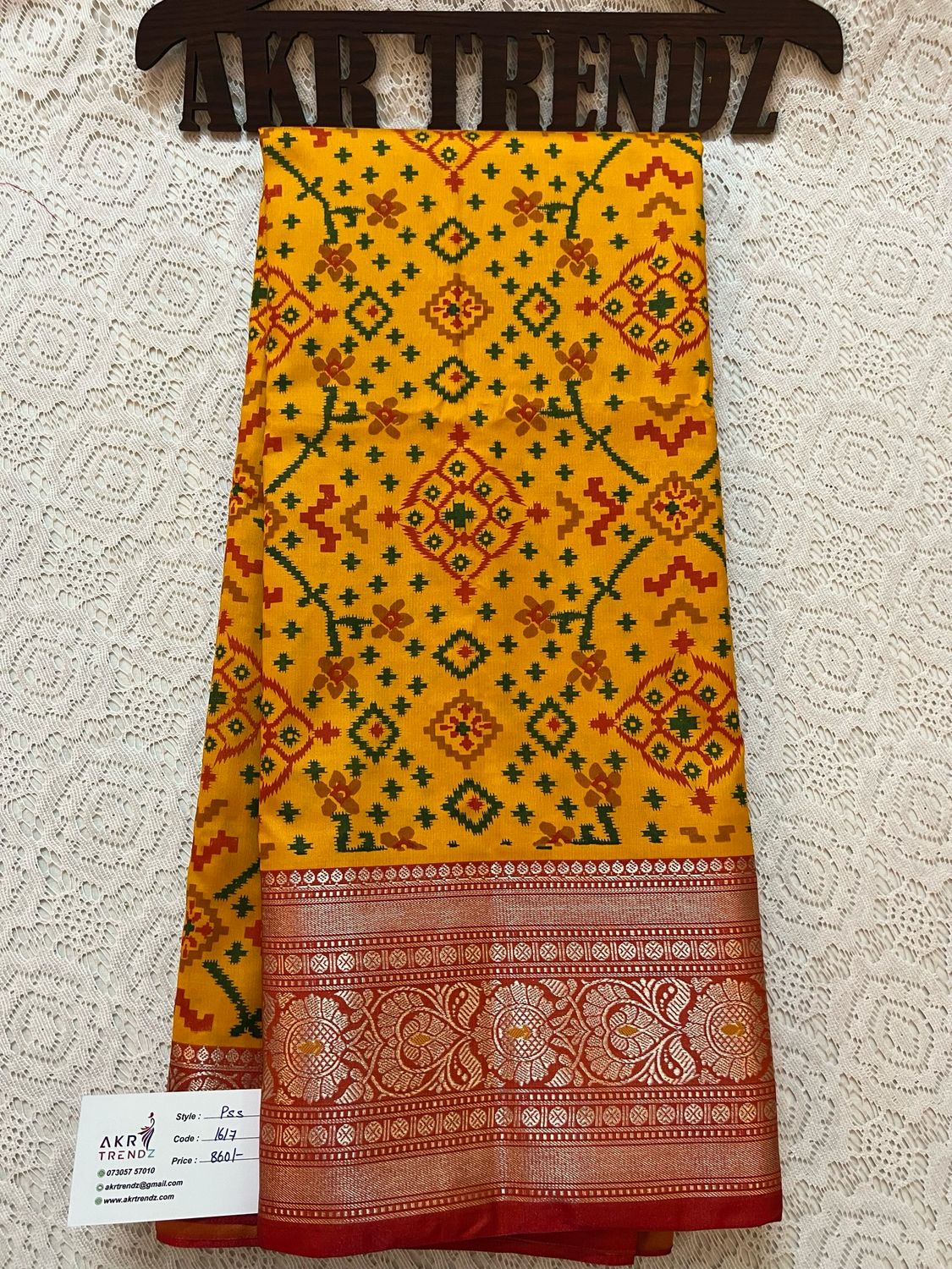 Patola Print Soft Silk Sarees