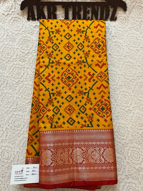 Patola Print Soft Silk Sarees