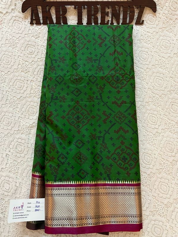 Patola Print Soft Silk Sarees