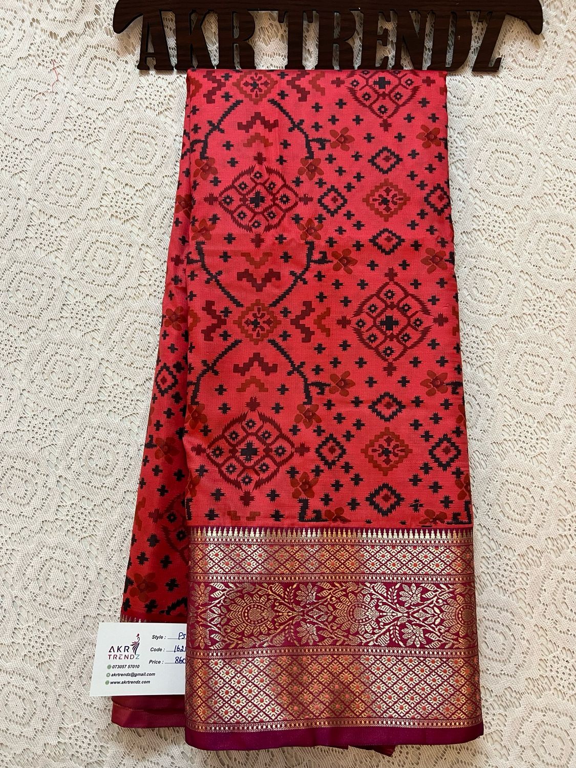 Patola Print Soft Silk Sarees