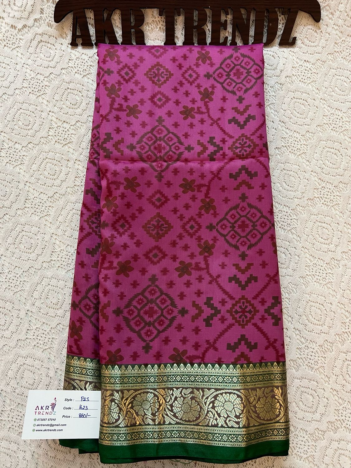 Patola Print Soft Silk Sarees