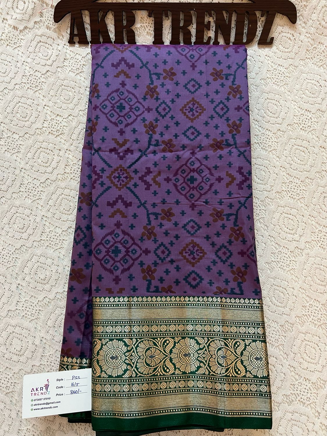 Patola Print Soft Silk Sarees